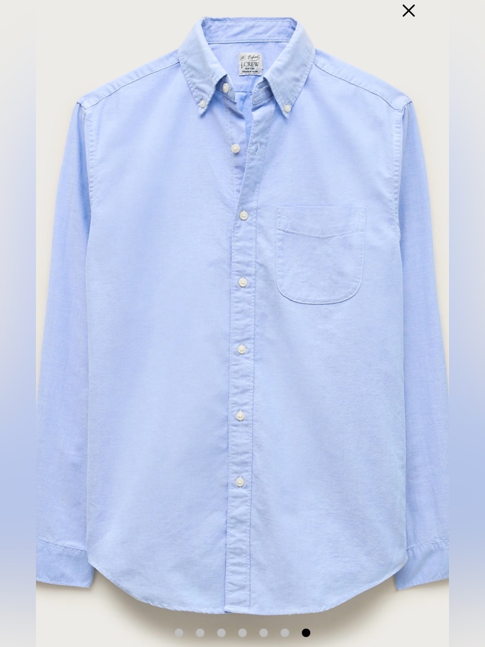 J. CREW Classic Broken-in organic cotton oxford shirt in Blue Size XL $98 BE996 - Picture 4 of 8